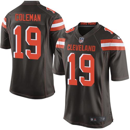 Nike Browns #19 Corey Coleman Brown Team Color Youth Stitched NFL New Elite Jersey - Click Image to Close